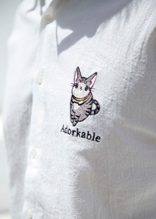 cat smile graphic shirt