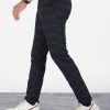 big checked slim fit trousers