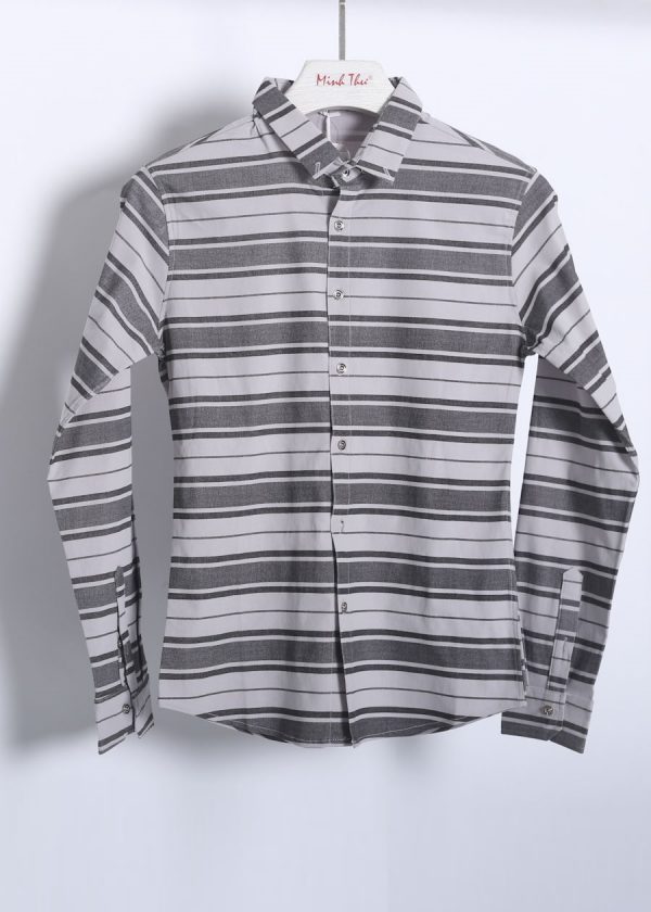 stripes graphic print shirt