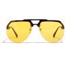 half rimmed yellow sunglasses sp