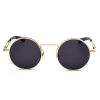 round frame black sunglasses sp