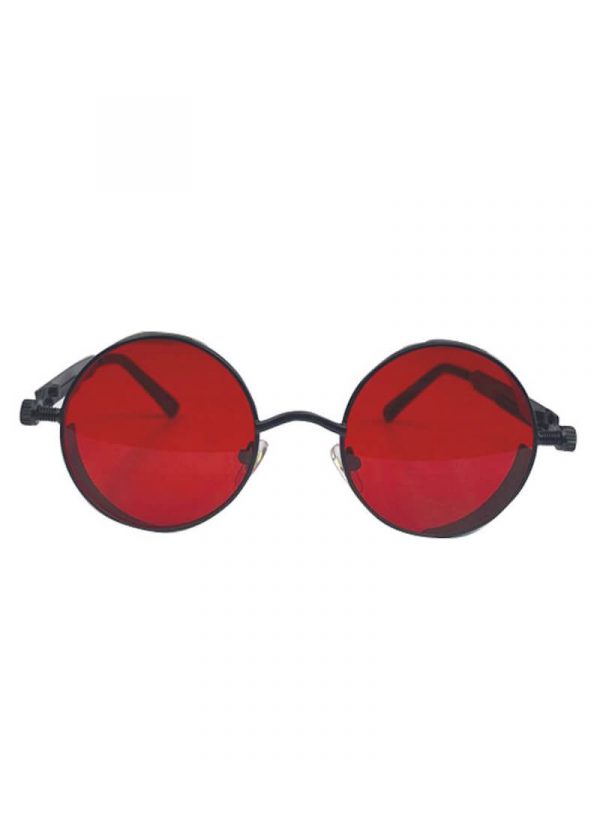 round frame red glasses sp
